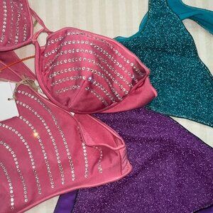 Oséree Designer crystal-embellished bikini